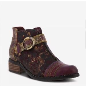 L'artiste by Spring Step Georgiana Women's Boots, maroon Multi - US 9 (EU 40)